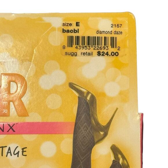 Star Power by Spanx Women's Tights Center Stage Diamond Daze E Black NWT - Picture 3 of 7
